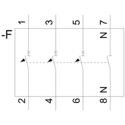 5SY4625-7 25A 3+N  70mm OTOMAT  ANAHTARLI OTOMATİK SİGORTA  10kA  C TİPİ 