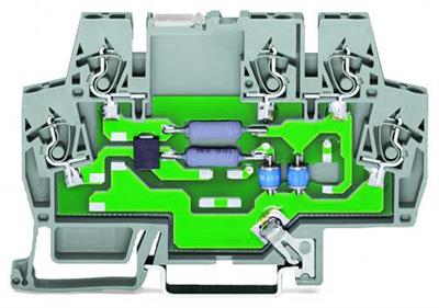 WAGO 792-805  Sinyal Teknolojisi İçin Ani Dalgalanma Bastırma Modülü Nominal Gerilim 5VDC Ortak Parafudrlu 2 Sinyal Hattı İçin Yüksek Baud Hızlı Arayüzler İçin İki Kademeli Genişlik 6mm 2.50mm²