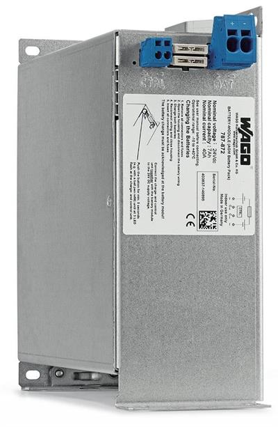 WAGO 787-872  Kurşun-Asit AGM Akü Modülü 24VDC Giriş Gerilimi 40A Çıkış Akımı 7Ah Kapasite Batarya Kontrollü 10.00mm²