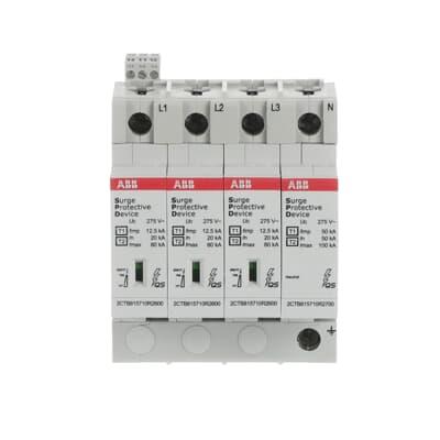 2CTB815710R0700 3P+N 50KA B+C Sınıfı Kartuşlu Tip Parafudr Yardımcı Kontaklı