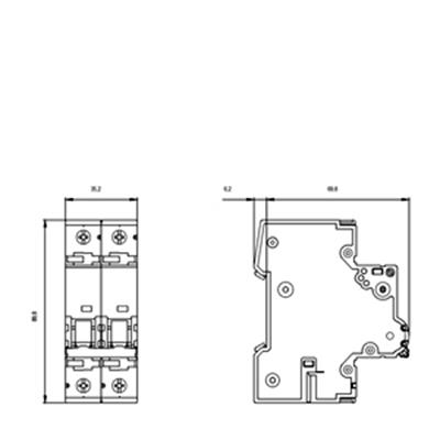 5SY4563-7 63A  1+N  70mm OTOMAT  ANAHTARLI OTOMATİK SİGORTA  10kA  C TİPİ  YAVAŞ