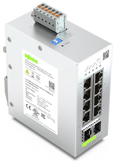 WAGO 852-1813  Lean Managed Switch 8 Port 1000Base-T 2-Slot 1000Base-SX/LX