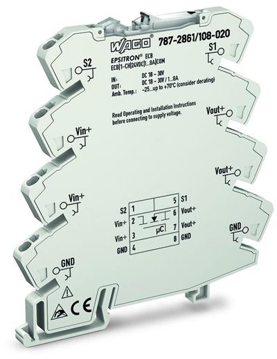WAGO 787-2861/108-020 Elektronik Devre Kesici 1 Kanallı 24VDC Giriş Gerilimi Ayarlanabilir 1 - 8A Sinyal Kontağı