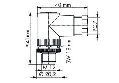 WAGO 756-9205/040-000 4 Kutuplu, M12 Fiş, Dik Açılı Erkek Konnektör, Yay Bağlantılı, Tak Çıkar 