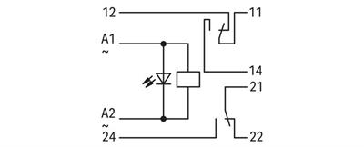 WAGO 286-516   Röle Modülü Nominal Giriş Gerilimi 230VAC 2 Değişken Kontak Sınırlayıcı Sürekli Akım 7A Kırmızı Durum Göstergesi Modül Genişliği 15mm Gri