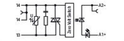 WAGO 859-734   Optokuplör modülü Nominal giriş gerilimi 24 VDC Çıkış gerilimi aralığı 24 - 260 VAC Sınırlayıcı sürekli akım 0.5A 2 telli bağlantı Zero-Cross switching Kırmızı durum göstergesi Modül genişliği 6mm Açık Gri