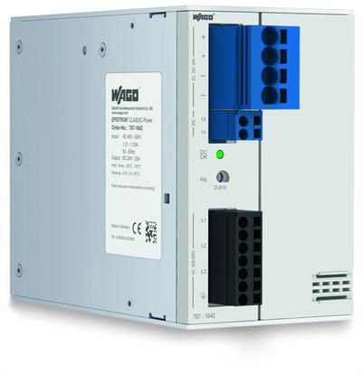 WAGO 787-1642  Anahtarlamalı Mod Güç Kaynağı Klasik 3 Fazlı 24VDC Çıkış Gerilimi 20A Kıkış Akımı TopBoost DC OK Kontak