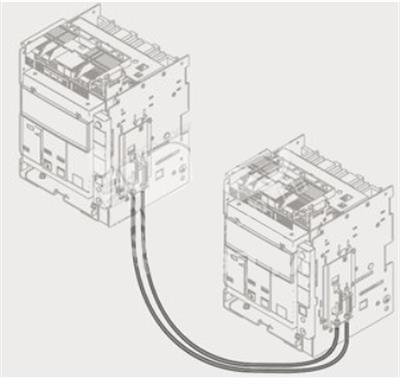 1SDA073881R1 XT7/XT7M/E1.2...E6.2 3 ve 4 Kutuplu Kilitleme Kablosu - Yatay