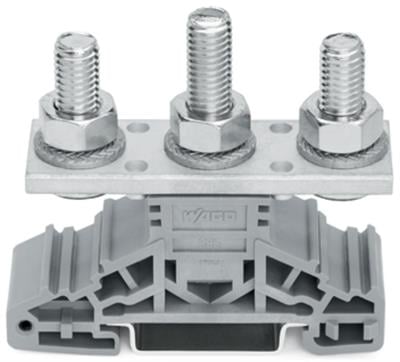 WAGO 885-308  Pabuç Bağlantılı Klemens Dın-Ray 35x15 Ve 35x7.5 İçin 3 Saplama M8 50mm² Gri