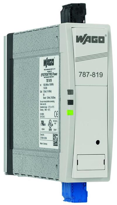 WAGO 787-819 Anahtarlamalı Mod Güç Kaynağı Pro 1 Fazlı 12VDC Çıkış Gerilimi 6A Çıkış Akımı TopBoost + PowerBoost DC OK Kontak