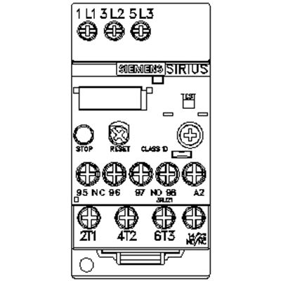 3RU2116-1AB1 1.1-1.6A Termik Röle Boy S00 Raya Montajlı