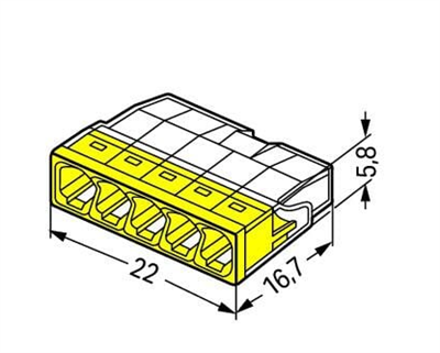 Wago 5X2,5 Mm² Geçmeli Buat Klemensi 2273-205