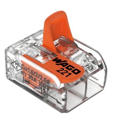 WAGO 221-612 2x6mm2 tırnaklı buat ve çok amaçlı klemens