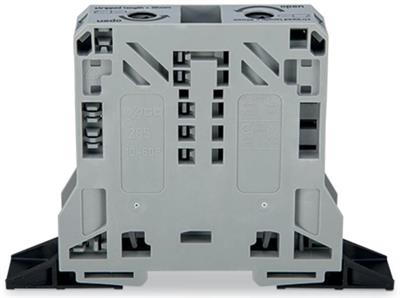 WAGO 285-141 2 İletkenli Geçiş Klemensi 50 Mm Sabitleme Flanşlı Power Cage Clamp Gri