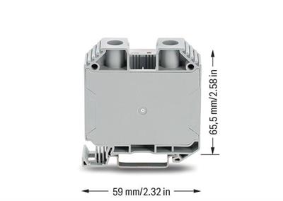 WAGO 883-3501  2 İletkenli Geçiş Klemensi 35 Mm² Vidalı Bağlantı Gri