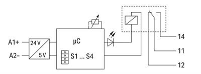 WAGO 857-604   Zaman Gecikmeli Röle Modülü Nominal Giriş Gerilimi 24VDC Sınırlayıcı Sürekli Akım 6A Demiryolu Çok Fonksiyonlu Sarı Durum Göstergesi Modül Genişliği 6mm Gri