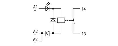 WAGO 288-320   Röle Modülü Nominal Giriş Gerilimi 24VDC 1 Normalde Açık Kontak Sınırlayıcı Sürekli Akım 16A Lamba Yükleri İçin Modül Genişliği 21mm