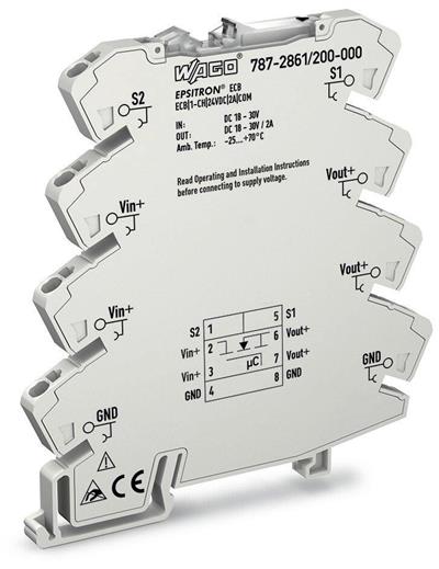 WAGO 787-2861/200-000 Elektronik Devre Kesici 1 Kanallı 24VDC Giriş Gerilimi 2A Sinyal Kontağı