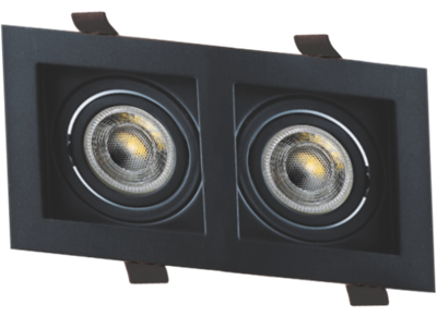 CT 5019 PARS 2Lİ SİYAH DEKORATİF SPOT BOŞ KASA