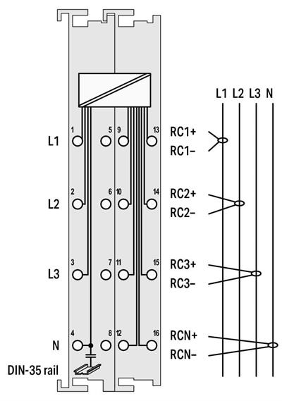 WAGO 750-495/000-002 3 Fazlı Güç Ölçümü 690 VAC Rogowski Bobinleri