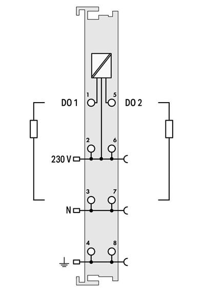 WAGO 750-509   2 Kanallı Dijital Çıkış 230 VAC 0.3A Solid-State
