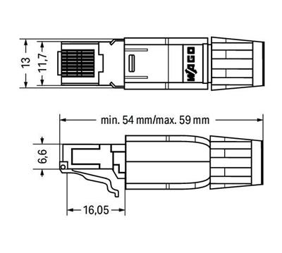 WAGO 750-976 PROFINET RJ-45 konnektörü IP20 ETHERNET 10/100 Mbit/s Yerinde Montaj İçin