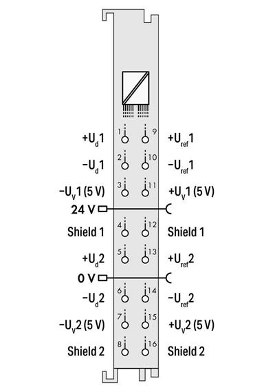 WAGO 750-1491   2 Kanallı Analog Giriş Direnç Köprüleri (load cell)
