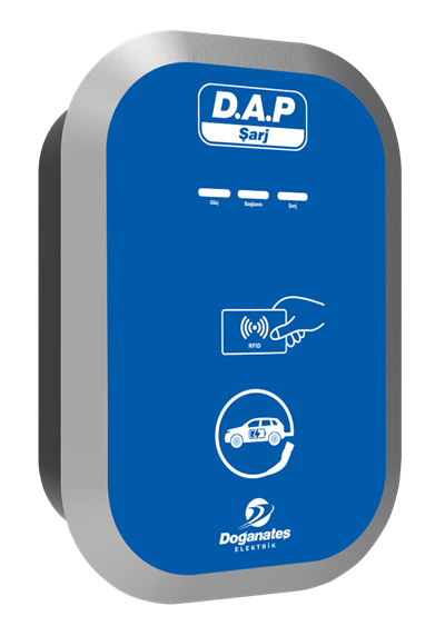 DAP Şarj Ac 22 Kw Elektrikli Araç Şarj Cihazı 5m Kablolu 3 Faz