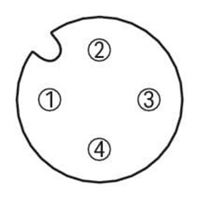 WAGO 756-9215/040-000 4 Kutuplu, M12 Fiş, Dik Açılı Dişi Konnektör, Yay Bağlantılı, Tak Çıkar 