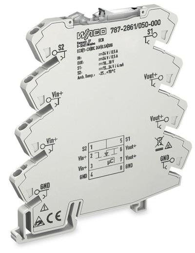 WAGO 787-2861/050-000  Elektronik Devre Kesici 1 Kanallı 24VDC Giriş Gerilimi 0.5A Sinyal Kontağı