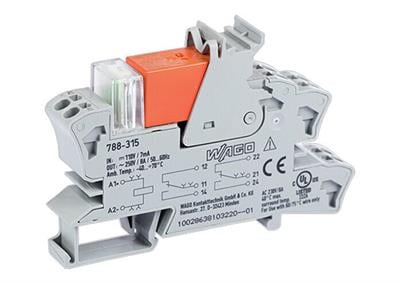 WAGO 788-315   Röle Modülü Nominal Giriş Gerilimi 110 VDC 2 Değişken Kontak Sınırlayıcı Sürekli Akım 8A Kırmızı Durum Göstergesi Modül Genişliği 15mm 2.50mm² Gri