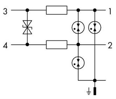 WAGO 792-803  Sinyal Teknolojisi İçin Ani Dalgalanma Bastırma Modülü Nominal Gerilim 24VDC Ortak Parafudrlu 2 Sinyal Hattı İçin Simetrik Arayüzler İçin İki Kademeli Kendinden Güvenli Devreleri Korur Genişlik 6mm 2.50mm²