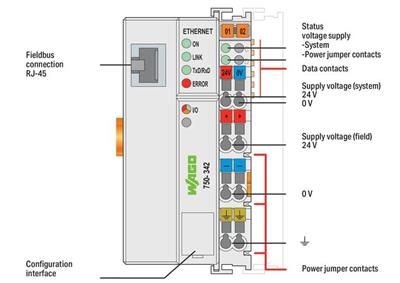 WAGO 750-342   Fieldbus Kuplörü ETHERNET 1.Nesil