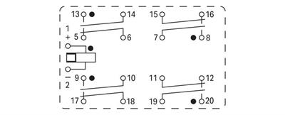 WAGO 288-414   Sürülen Kontaklı Röle Modülü Nominal Giriş Gerilimi 24V AC/DC 4 Normalde Kapalı ve 4 Normalde Açık Kontak Sınırlayıcı Sürekli Akım 6A Modül Genişliği 64mm 2.50mm² Gri