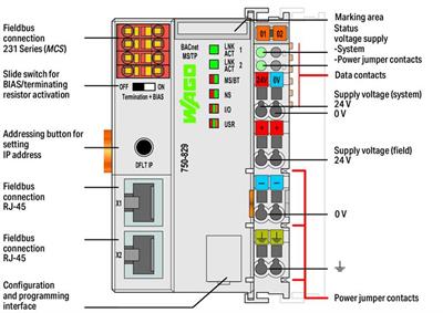 WAGO 750-829  Kontrolör BACnet MS/TP