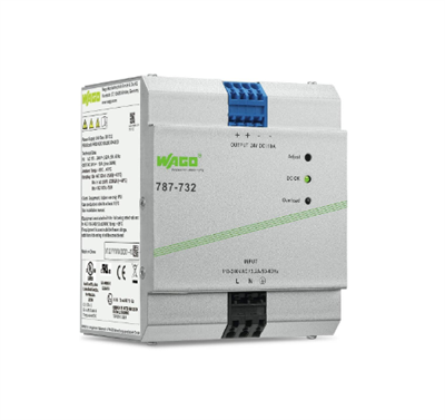 Wago 787-732 Giriş AC 90V 264V Çıkış DC 24V DC 10A Standart Epsitron Güç Kaynağı
