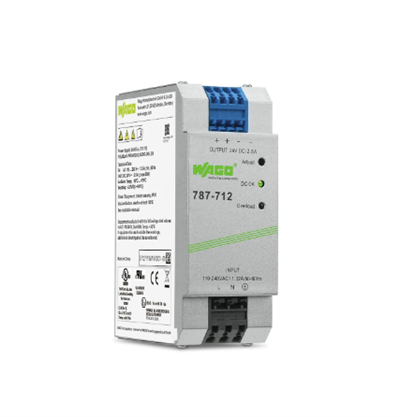 Wago 787-712 Giriş AC 90V 264V Çıkış DC 24V DC 2.5A Standart Epsitron Güç Kaynağı