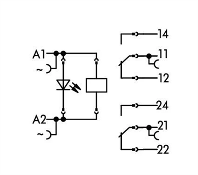Wago 788-512 Ac 24V 2x8A Durum Göstergeli Röle Modülü