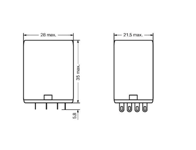 Wago 858-154 24VAC, 4x5A kontak röle