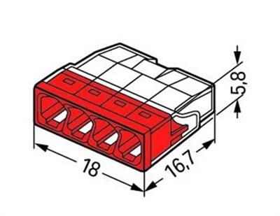 Wago 4X2,5 Mm² Geçmeli Buat Klemensi 2273-204