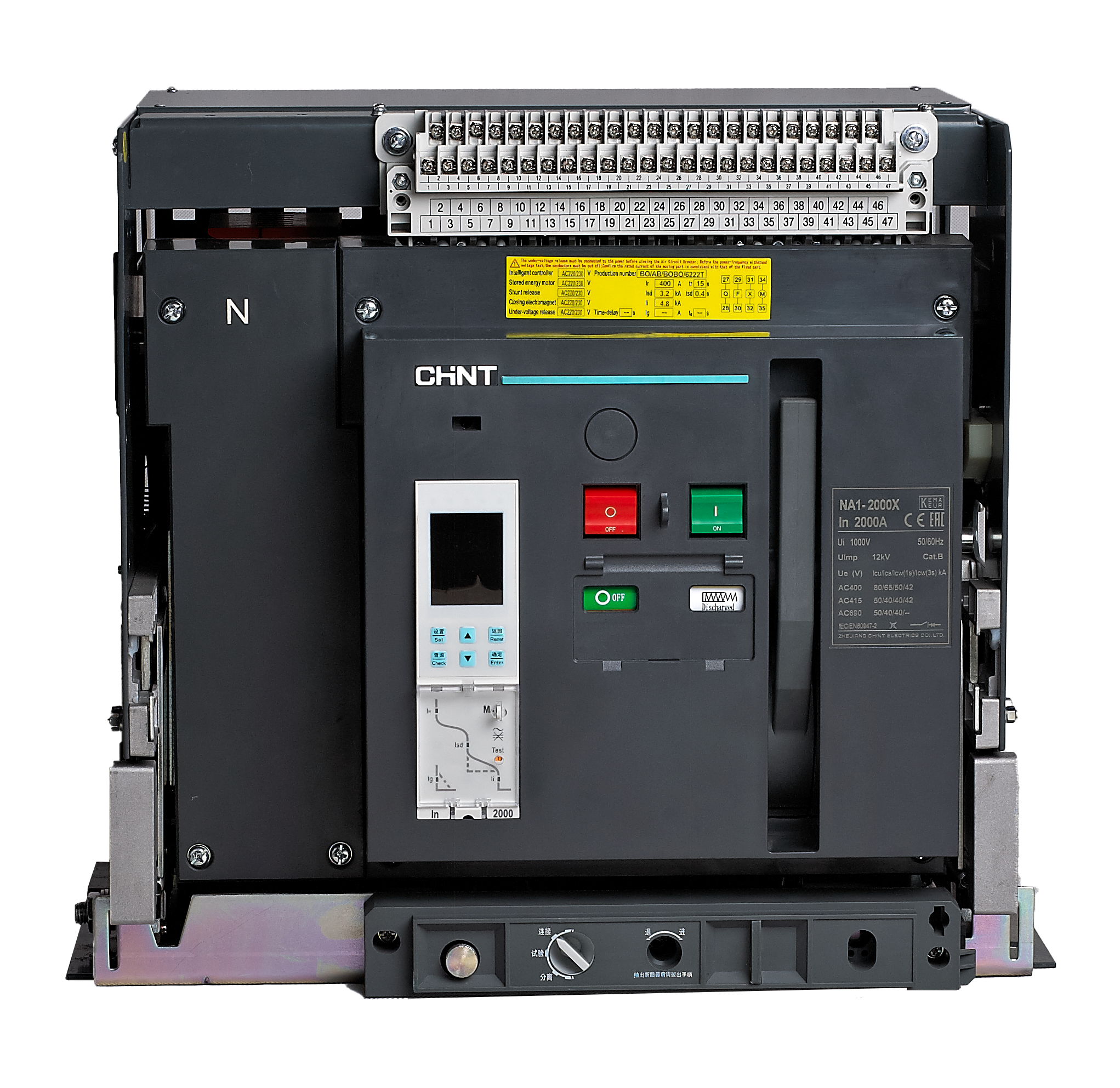 937364 4 Kutup Sabit Tip NA1-2000XH 1600A 65kA  AÇIK TİP ŞALTER