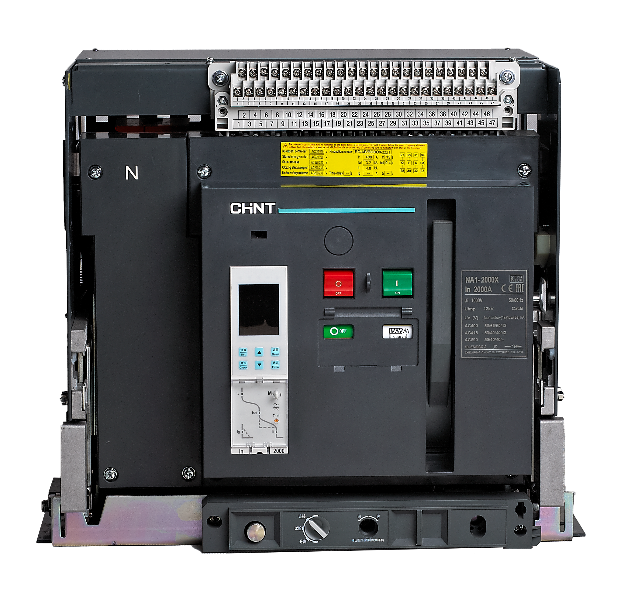 937374 3 Kutup Sabit Tip NA1-2000XH 2000A 65kA  AÇIK TİP ŞALTER