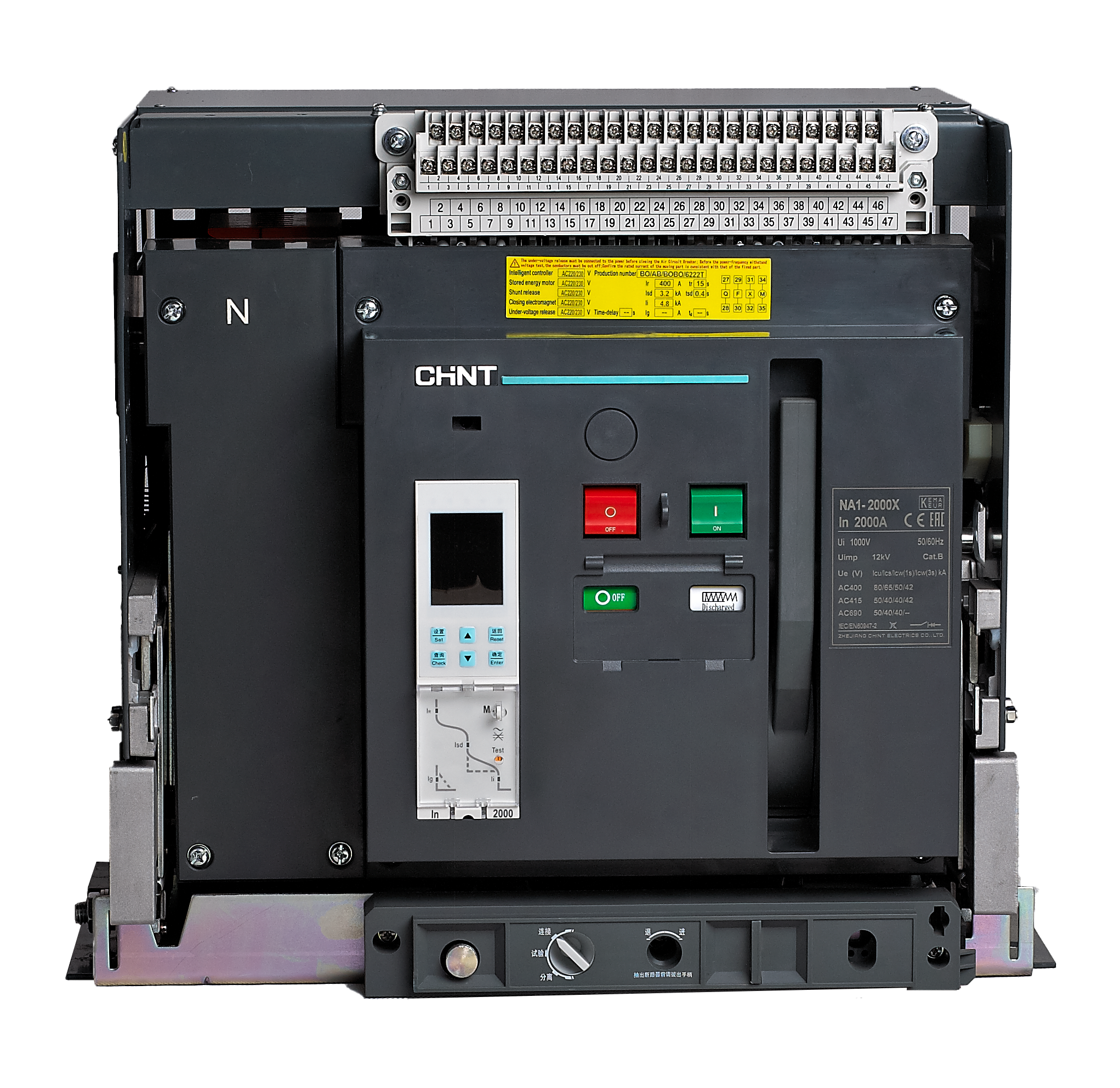 937354 3 Kutup Sabit Tip NA1-2000XH 1600A 65kA  AÇIK TİP ŞALTER