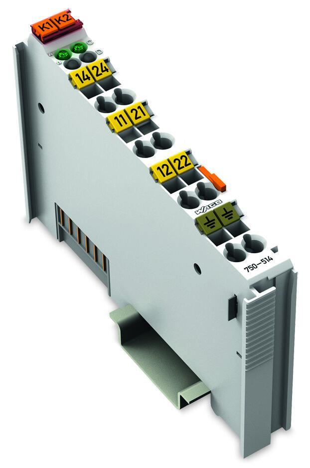 WAGO 750-514   2 Kanallı Röle Çıkışı 125 VAC 0.5A Potansiyelsiz 2 Değişken Kontak