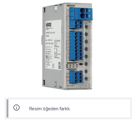 WAGO 787-1668/106-000 Elektronik Devre Kesici 8 Kanallı 24VDC Giriş Gerilimi Ayarlanabilir 1 - 6A İletişim Yeteneği