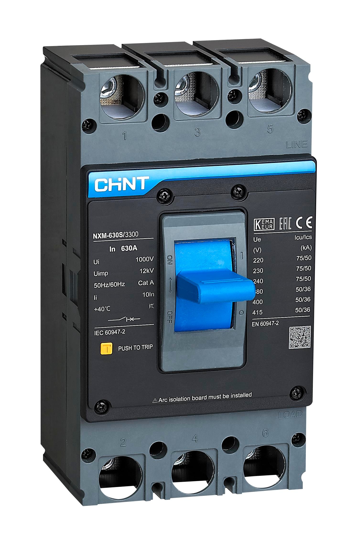 131375 NXM-630S/3300 630A 50kA TERMİK MANYETİK SABİT KOMPAKT ŞALTER