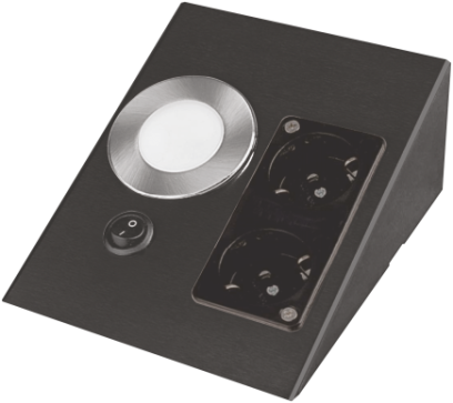 CT 5110 LEDLİ ÜÇGEN SPOT SİYAH KASA (ÇİFT PRİZLİ)(GÜNIŞIĞI)