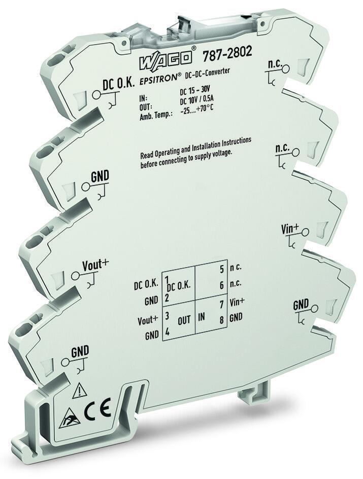 WAGO 787-2802 DC/DC Konvertör 24VDC Giriş Gerilimi 10VDC Çıkış Gerilimi 0.5A Çıkış Akımı DC OK Kontak