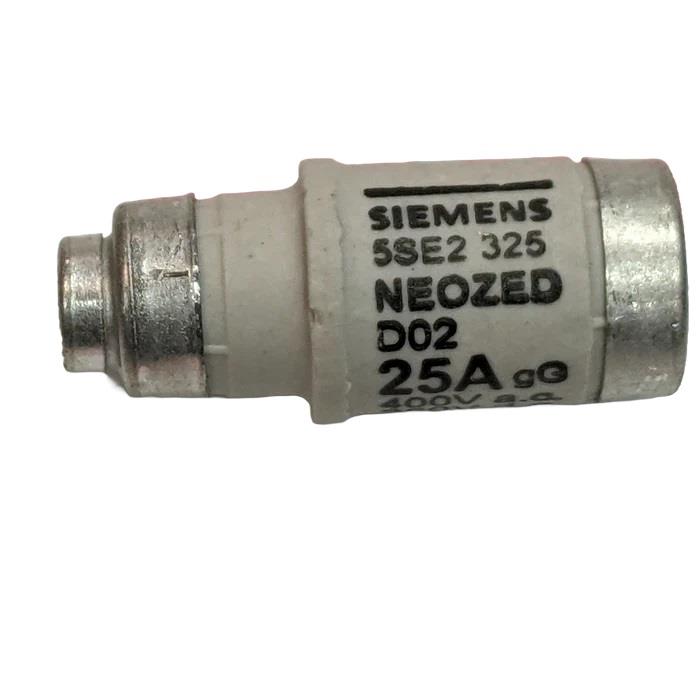 5SE2325 25A NEOZED SİGORTA RENK SARI BOY D02 MINIZED YÜK AYIRICI İÇİN
