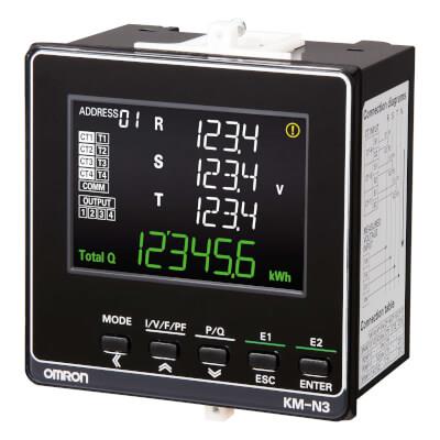 KM-N3-FLK Çoklu devre, 96 x 96 mm, kompakt, pano üstü, şebeke analizörü, sınıf 0